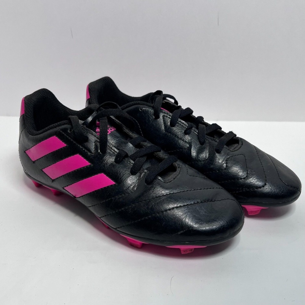 Adidas Youth Goletto VII‎ FG J Soccer Shoes Cleats Black Pink Size 4 FV2895 Kids